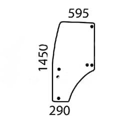 John Deere Türglas komplett SU27314