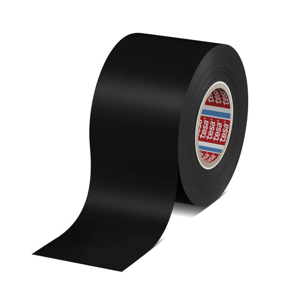 KRAMP Klebeband, Premium, Universal, PVC, weich, schwarz, 33 m x 50 mm, TesaFLEX T041630000607