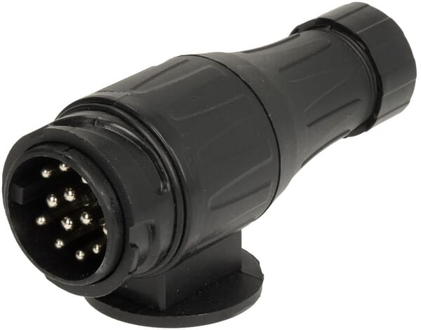 KRAMP Anhängerstecker 13-polig, Kunststoff, 12V, lange Ausführung, Schraubklemmen TR00005KR