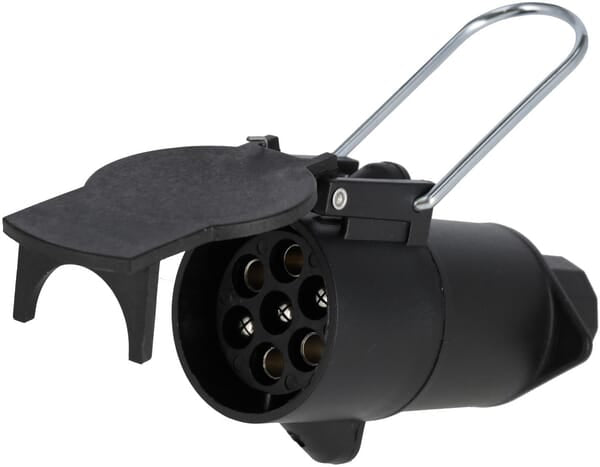 KRAMP Anhängerstecker 7-polig, Kunststoff, 12V, Schraubklemmen, Wetterschutz TR00015KR