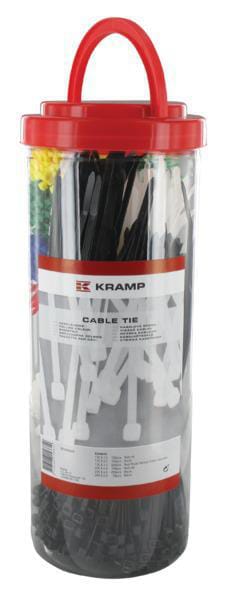 KRAMP Kabelbinder-Sortiment, 1000Stück - 1 Packung - TR011000ASS