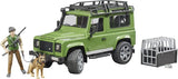 Bruder Land Rover Defender Kombiwagen mit Förster und Hund U02587