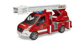 Bruder MB Sprinter Feuerwehrfahrzeug mit Leiter, Wasserpumpe und Lampe + Soundmodul U02673