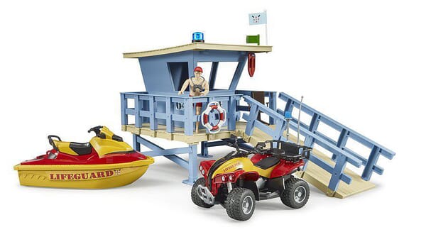 Bruder Rettungsstation mit Quad und Jetski, Bworld U62780