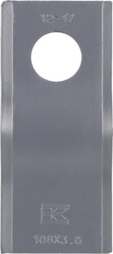 KRAMP Mähmesser links / rechts 108x47x3 mm, Bohrung Ø 21 mm, geeignet für PZ/Marangon, 25er-Packung - 25 Stück VGCM120108KR