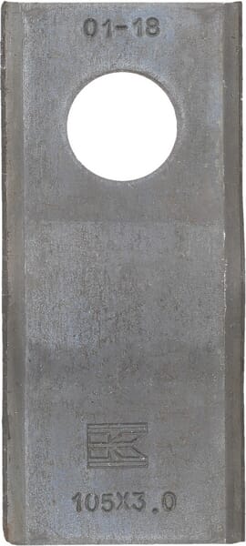 Mower blade left / right 105x47x3 mm, bore Ø 21 mm, suitable for Kverneland / Claas / PZ / Krone / Marangon / Massey Ferguson / Pöttinger / Taarup / Vicon, pack of 25 - 25 pieces