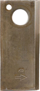 Mower blade left 107x48x4 mm, bore Ø 18.50 mm, suitable for Vicon / PZ, pack of 25 - 25 pieces