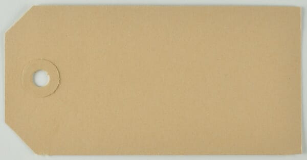 Etiquette marron 60x120 mm 1 trou