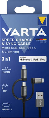KRAMP Kabel Micro USB, USB Typ C, Lightning VT57937