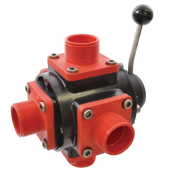 Polmac Kugelhahn 4/5-Wege 2" VTDC0600