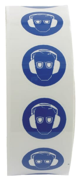 KRAMP Aufkleber Gebot 25mmø Gehörsch WB227511