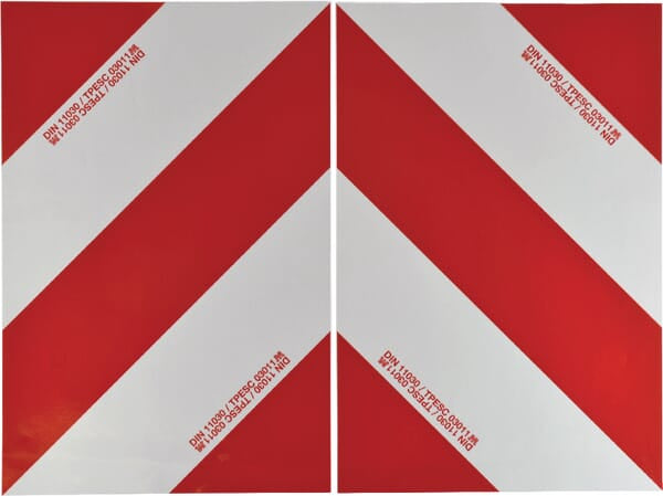 Set of warning stickers left/right