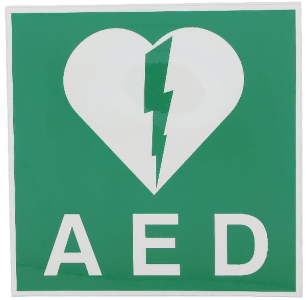 KRAMP Aufkleber 100x100mm AED WB803816