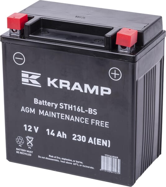 Battery 12V 14Ah 230A closed Kramp